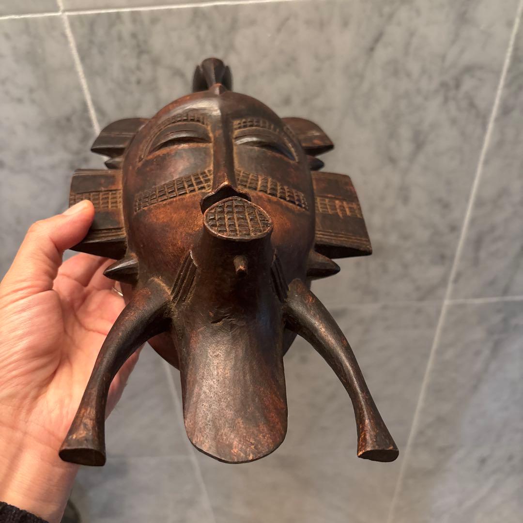 コートジボワールアンティーク 美しいフォルムや鳥、幾何学模様が