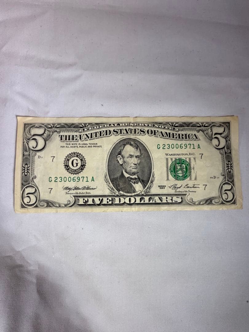 ★レア★アメリカ旧紙幣札5ドル１枚.1ドル９枚￼セットの計１０枚