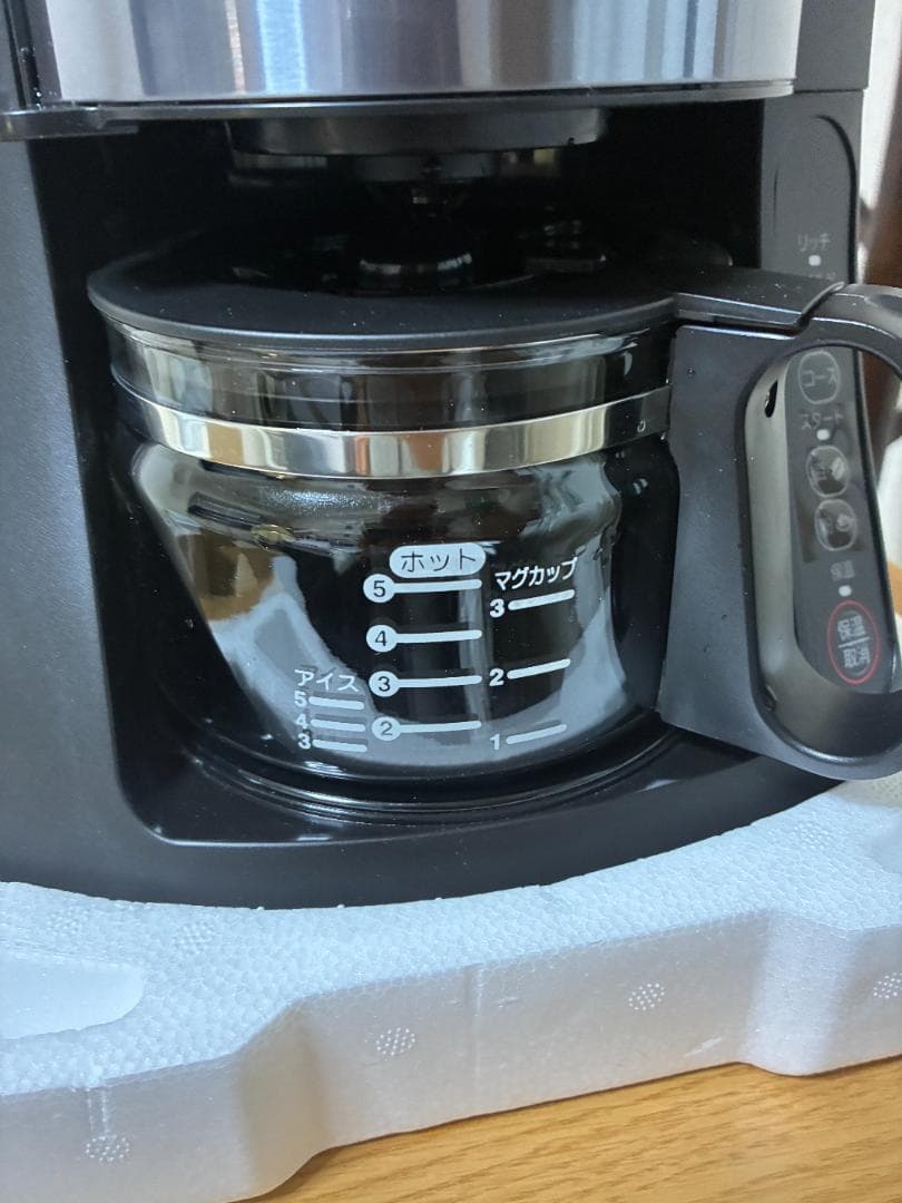 パナソニック NC-A37 豆を挽き付全自動 コーヒーメーカー ブラック 箱あり