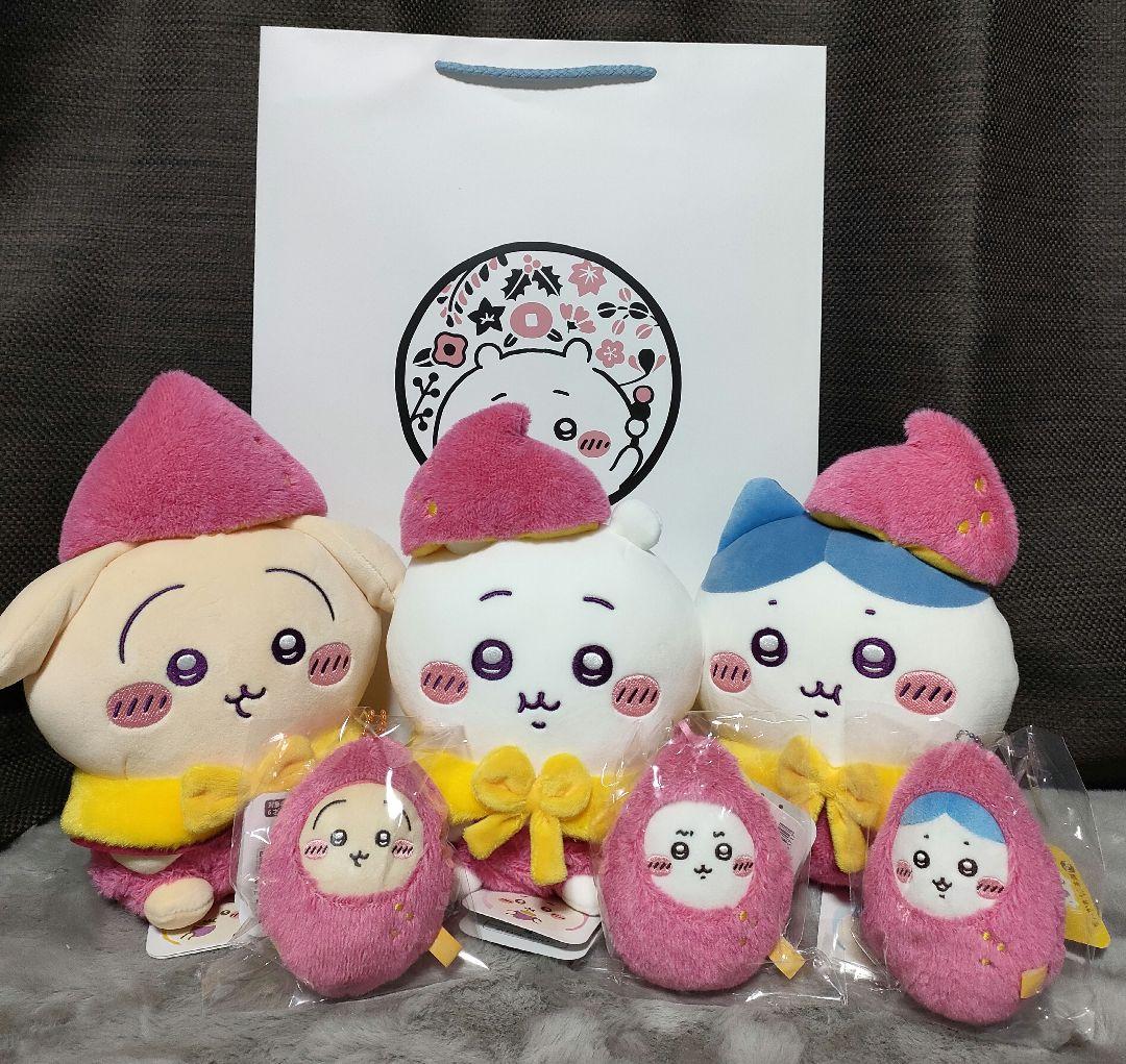 お顔厳選!!】ちいかわ もぐもぐ本舗 川越限定 おいもなぬいぐるみ6点紙袋