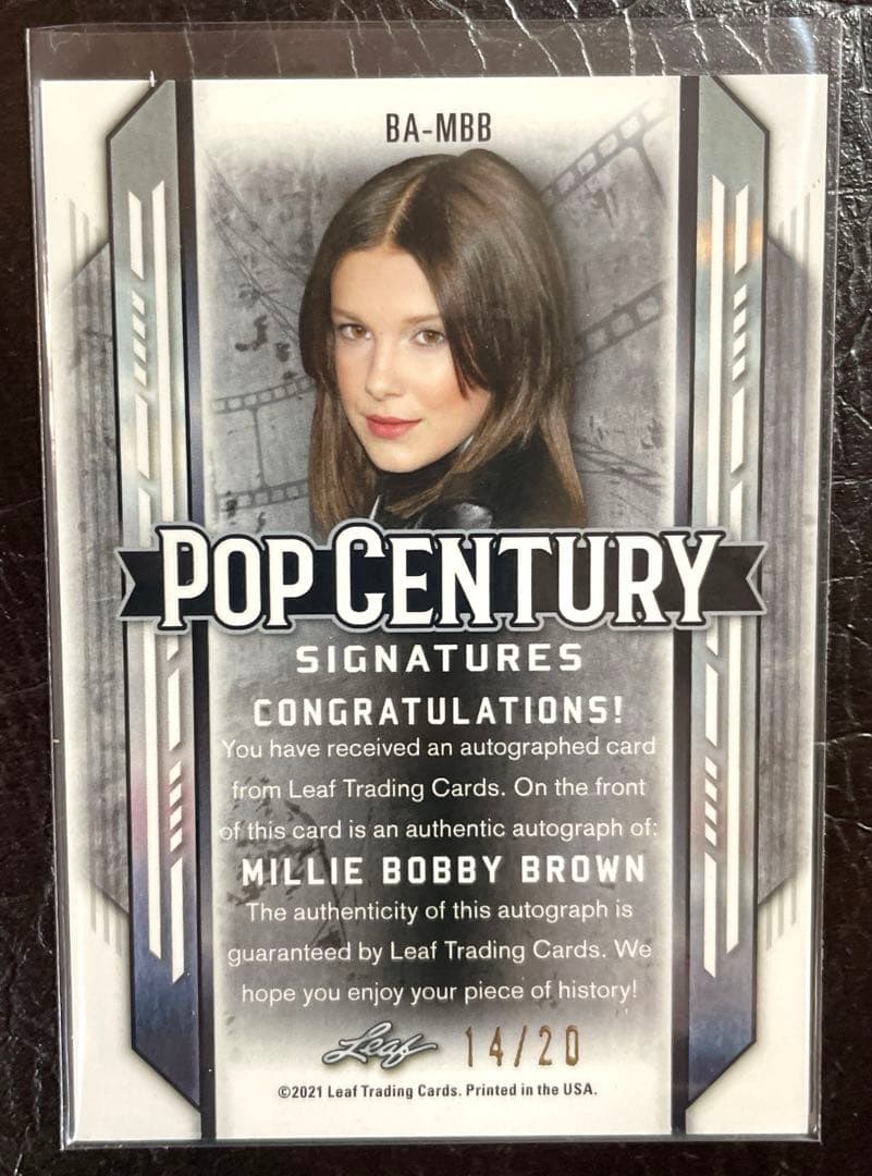 2021 MILLIE BOBBY BROWN直筆サイン ストレンジャーシングス