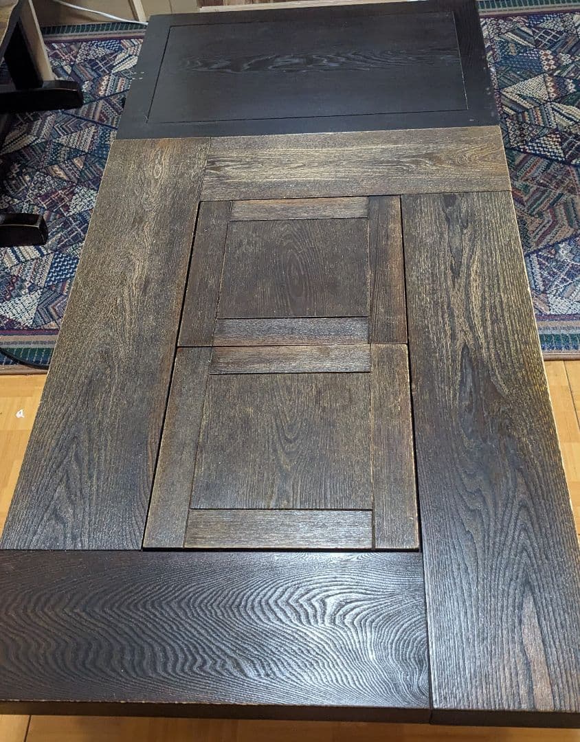 天然木 囲炉裏付きダイニングテーブル 　☆上段のみ