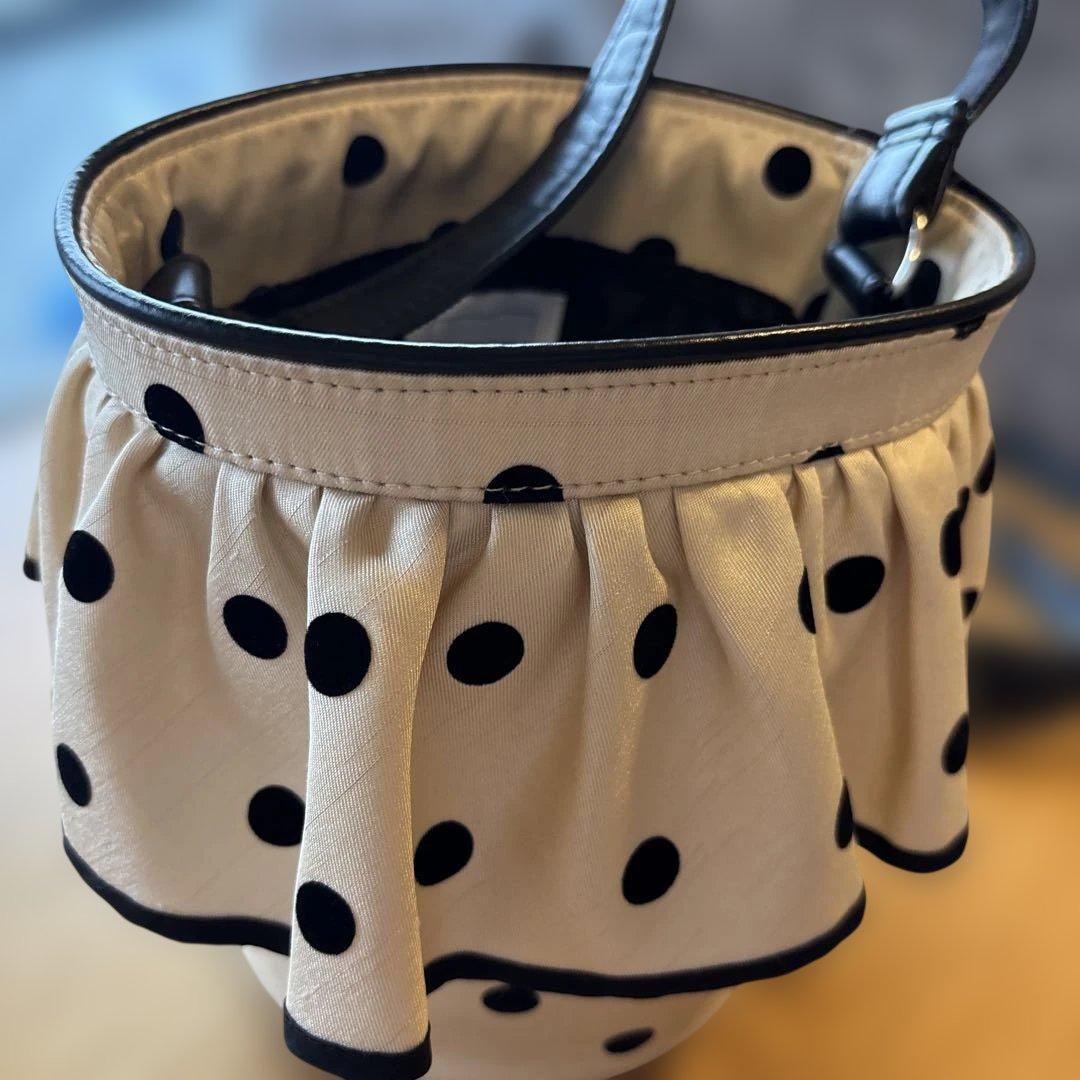 美品★定価3.8万★セツコサジテール　ドットシティ　ベージュ　ショルダーバッグ