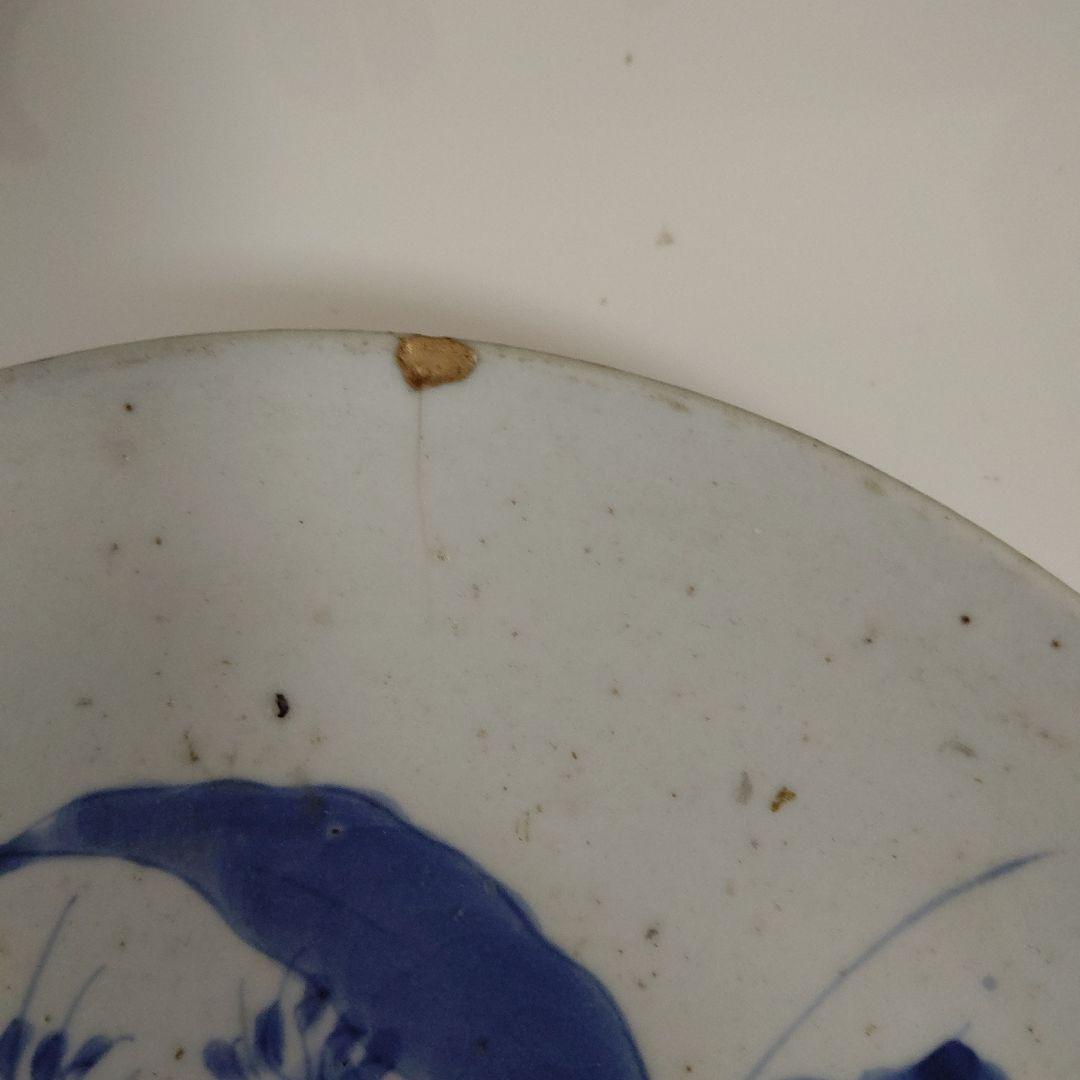 古伊万里 染付 鮎図 皿