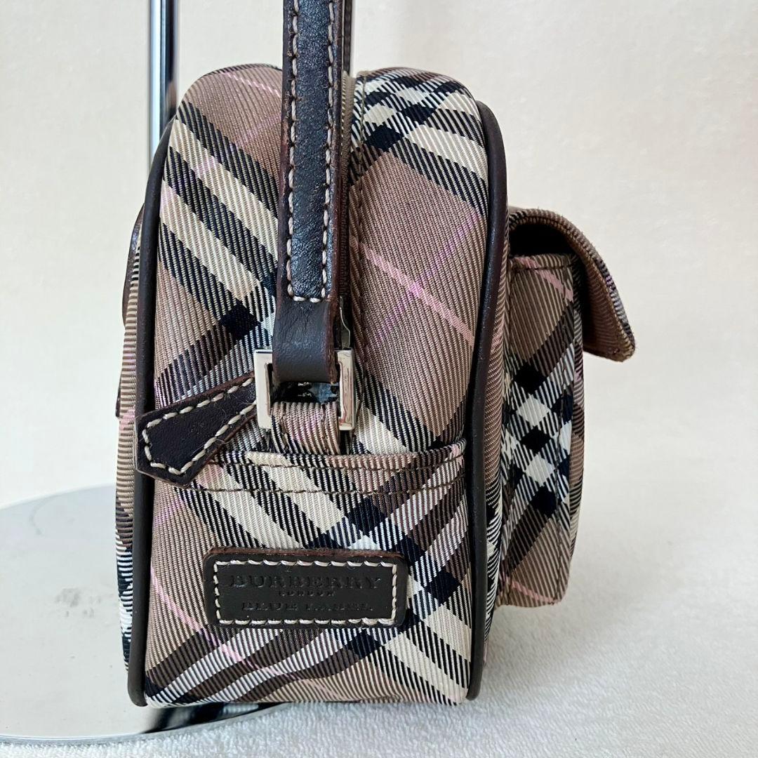 バーバリー ブルーレーベル ショルダーバッグ ポシェット ノバチェック ブラウン