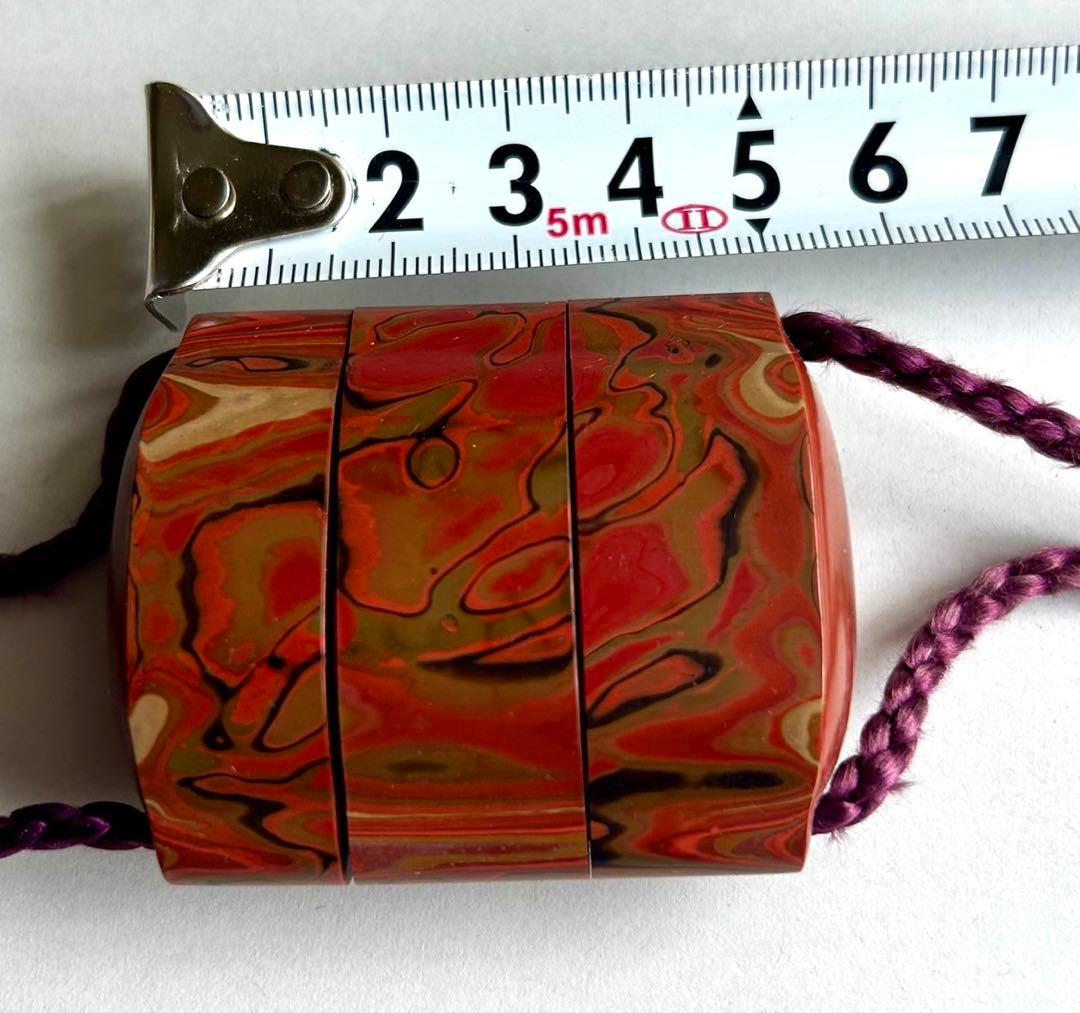 光悦在銘 堆漆印籠 堆朱 湯浅豊太郎