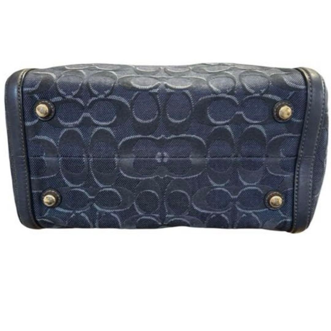 【美品】希少　COACH 2way バッグ シグネチャー　デニム　ボストン