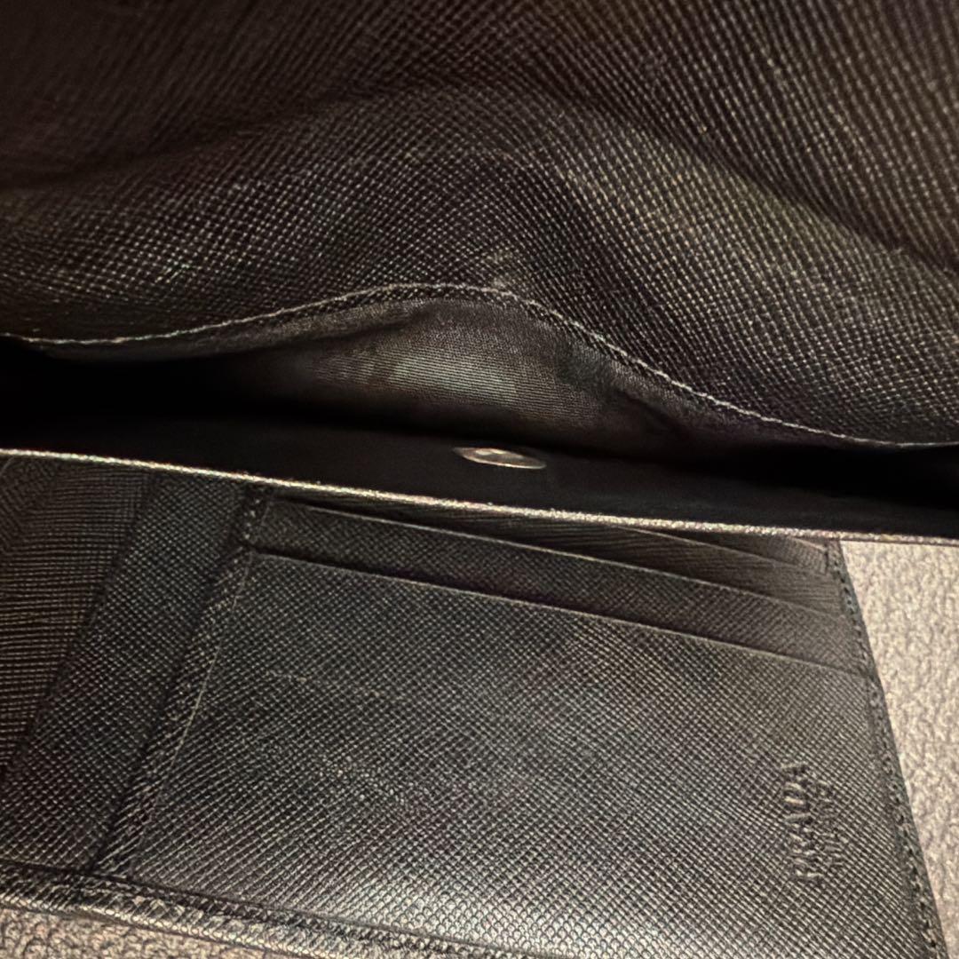 PRADA プラダ 財布 M510A 黒 三つ折り 美品