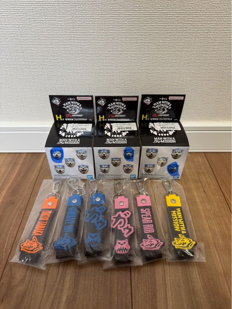 マンウィズ一番くじ　H賞フェイスマグネット×3 K賞×6まとめ売り‼️ 一番くじMAN WITH A MISSION H賞 フェイスマグネット コンプ