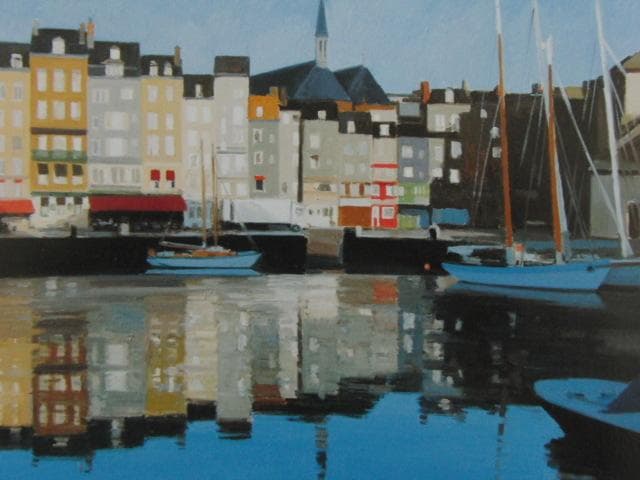 遊馬賢一、【朝のオンフルール】、希少な限定額装用画集画、新品高級額 額装付