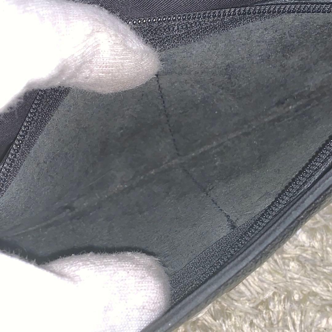 極美品✨イルビゾンテ ショルダーウォレット ブラック ロゴ レザー 革