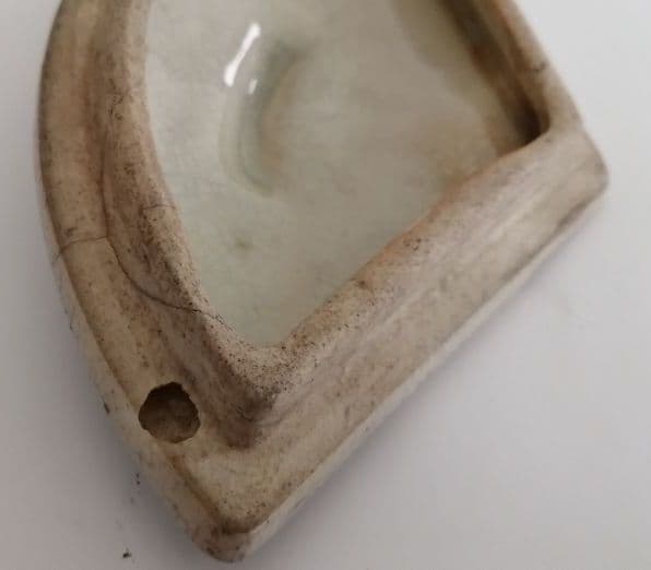 焼物 扇形小物入れ