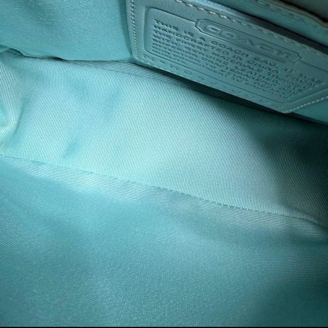 美品✨希少カラーコーチ COACH アクセサリーポーチ　シグネチャー　y2k