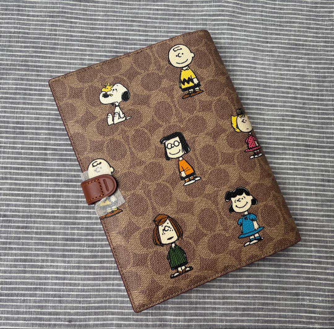 新品 コーチ ピーナッツ スヌーピー ノート ノートブック シグネチャー