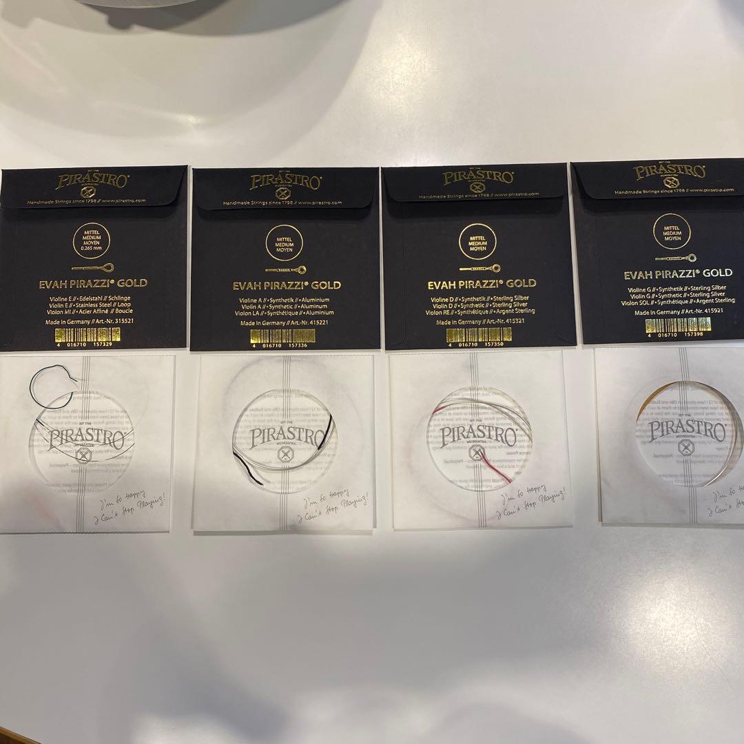 PIRASTRO EVAH PIRAZZI GOLD バイオリン弦 4セット