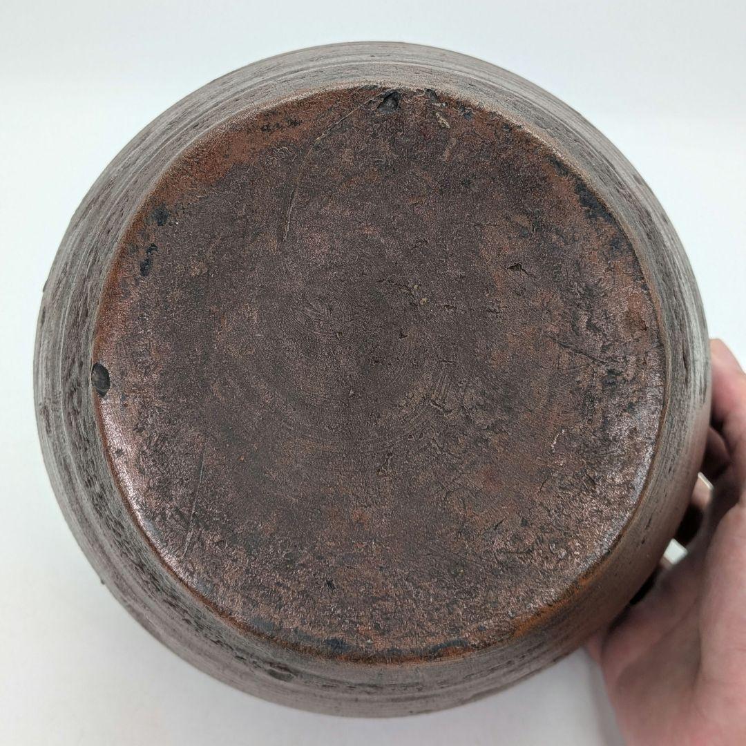 明治～昭和初期 備前焼 三耳壺 三耳壷 花瓶 花入 花器 フラワーベース