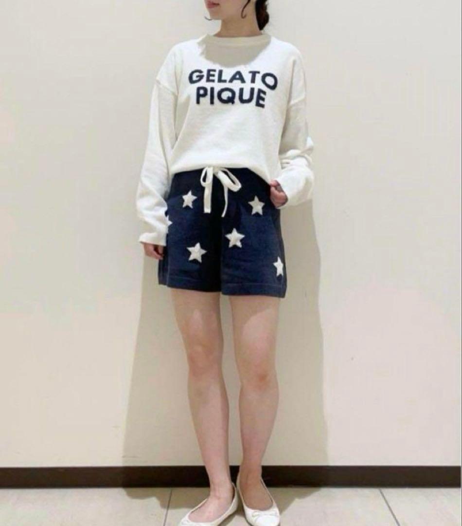 【ジェラートピケ】スターロゴジャガードプルオーバー&ショートパンツSET