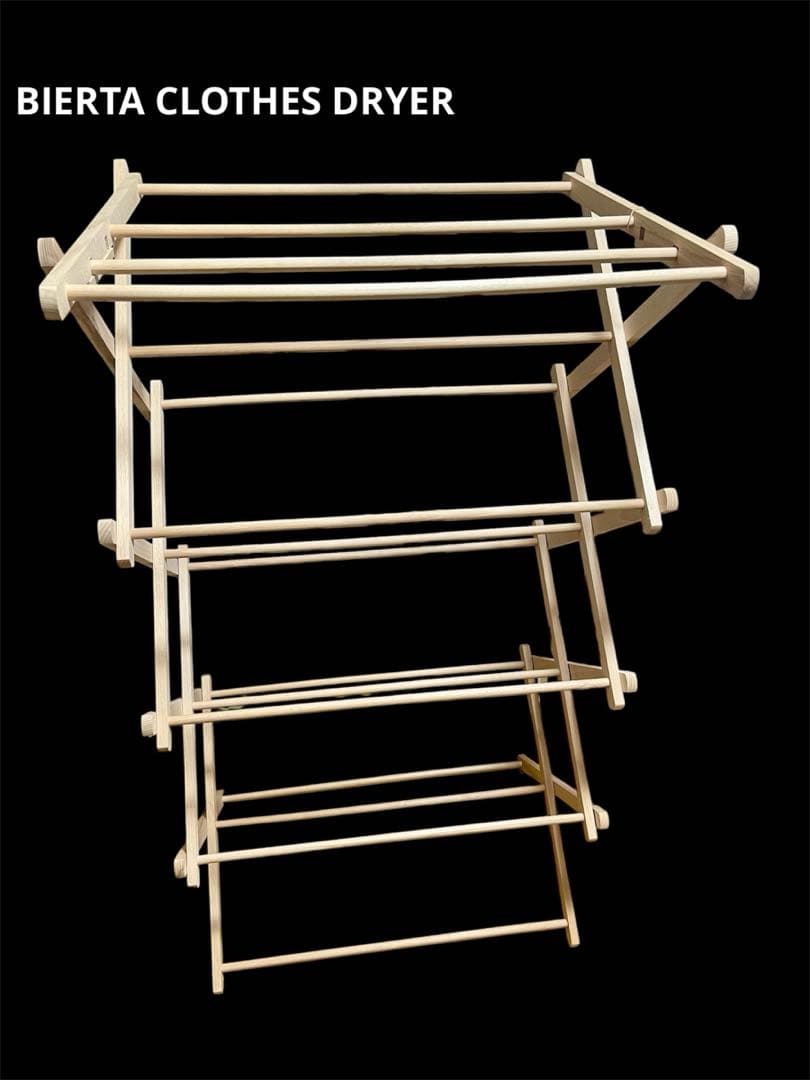 ビエルタ / BIERTA クロスドライヤー 木製折畳ランドリーラック 美品