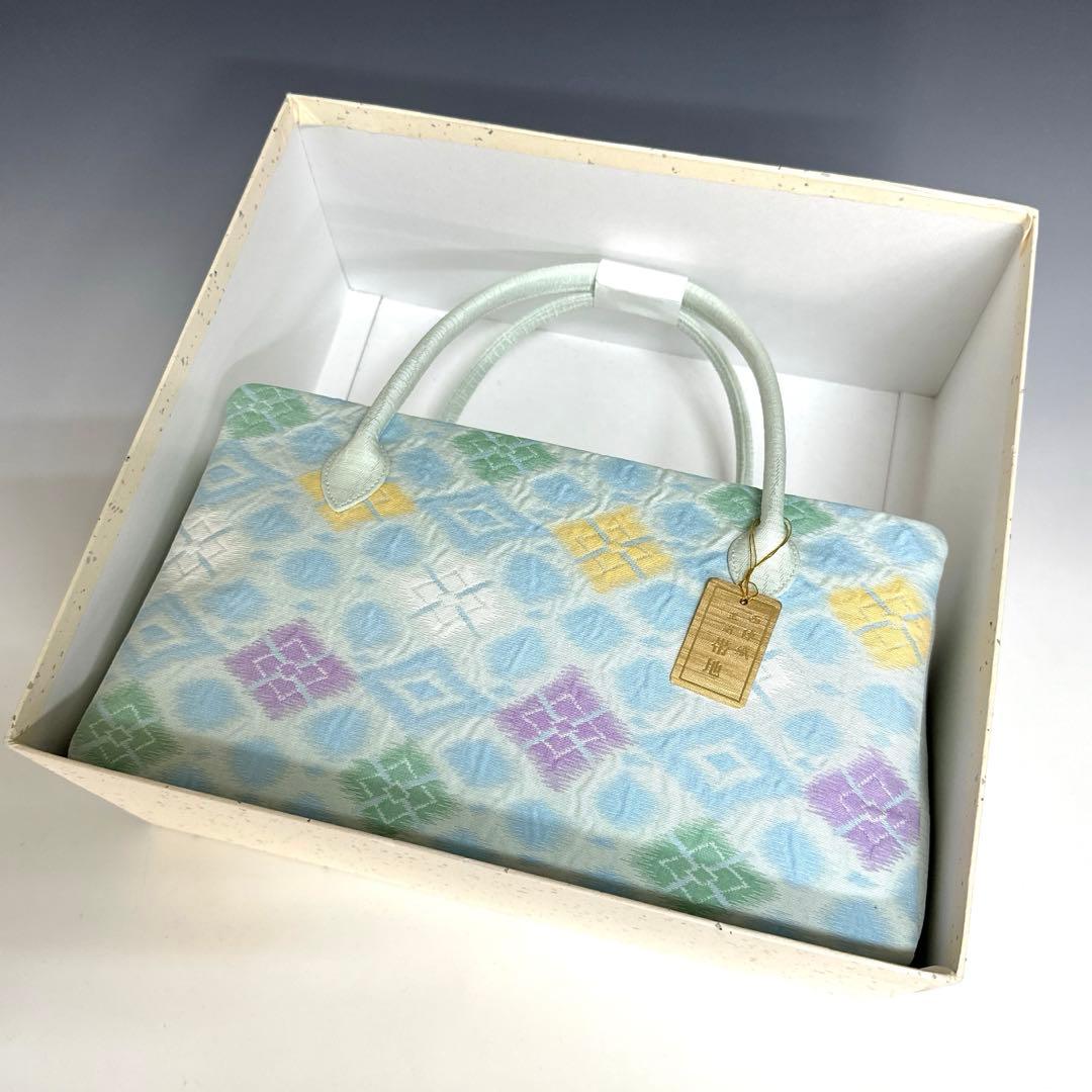 新品未使用 ！！特別セール！！京都 西陣 正絹 帯使用 利休バッグ　25033