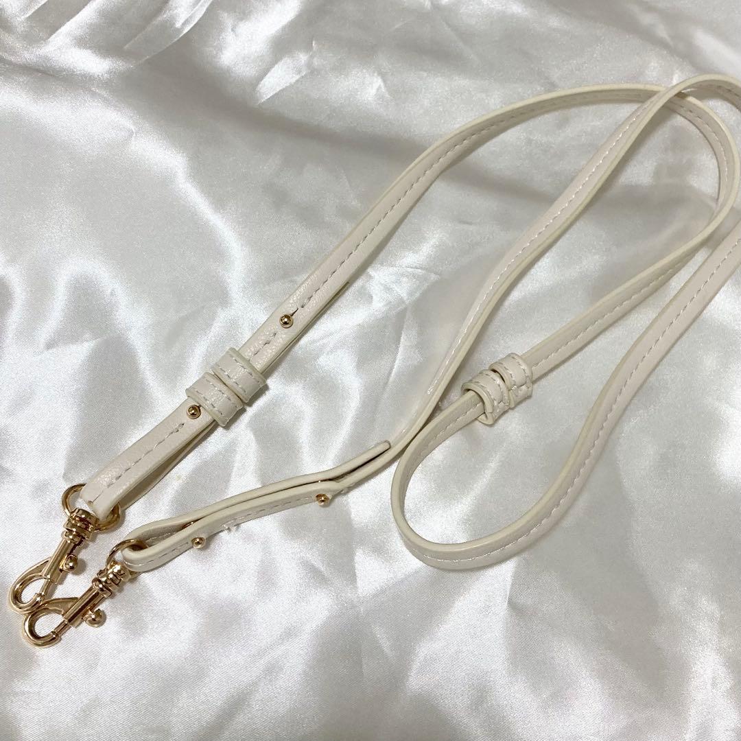 美品♡ セルフォード リュタン ビジュースタッズポシェット 白 アイボリー