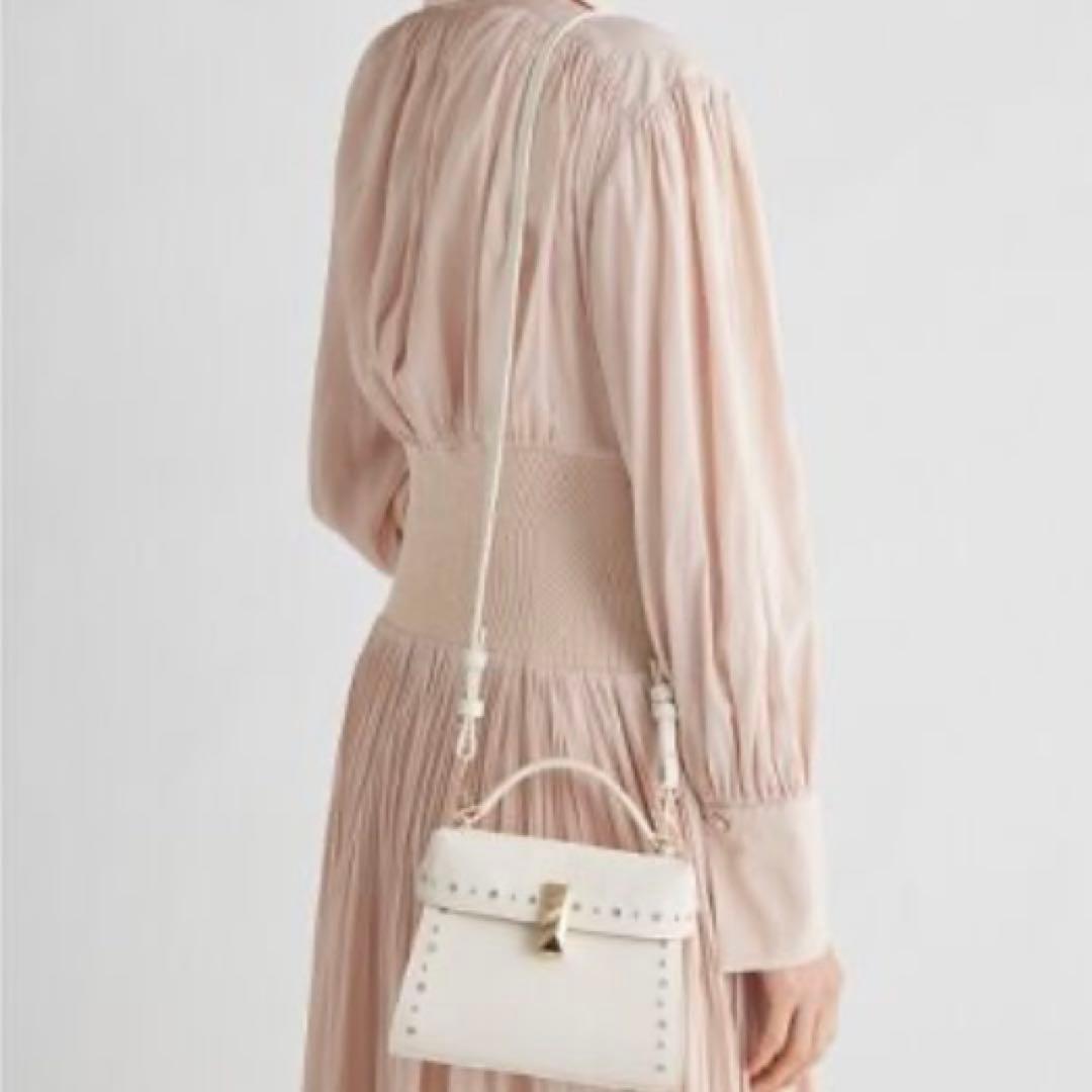 美品♡ セルフォード リュタン ビジュースタッズポシェット 白 アイボリー