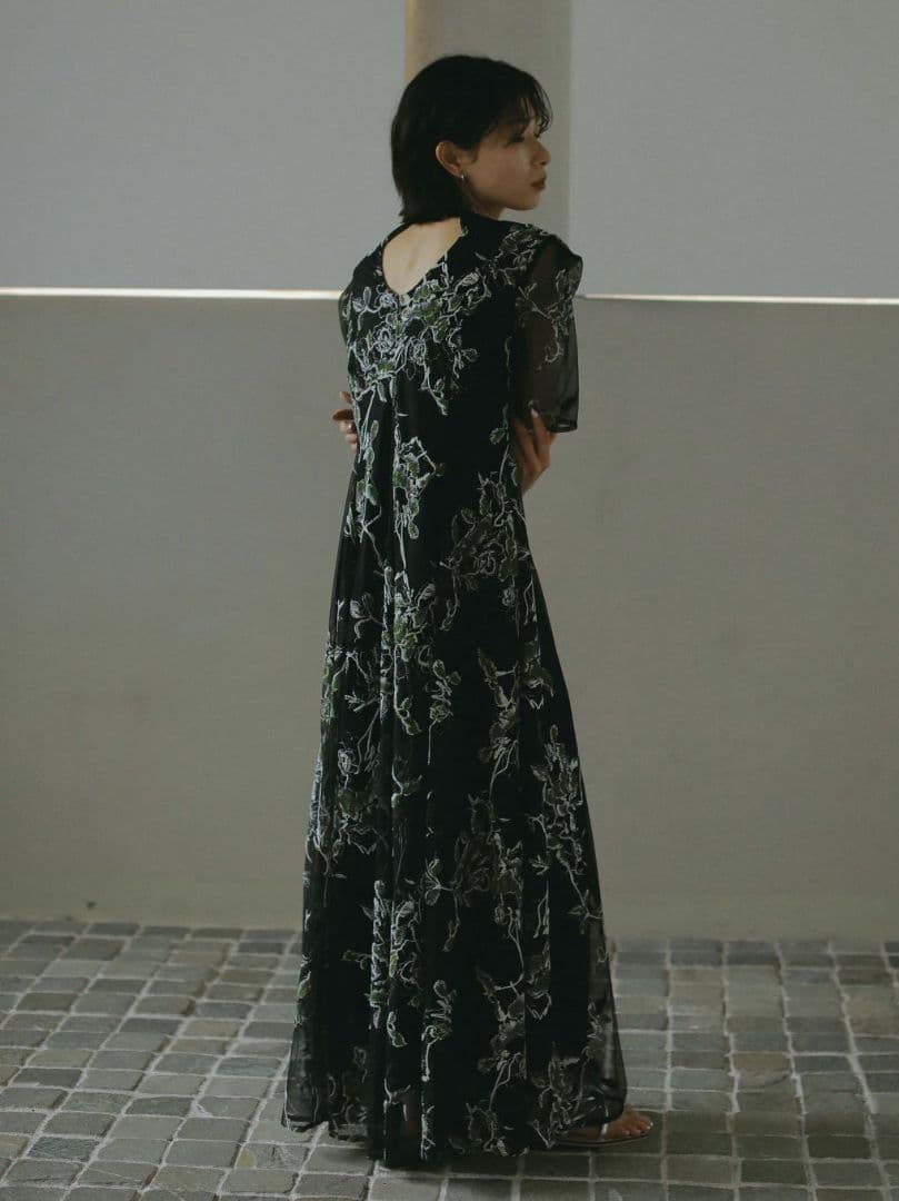 【美品】2WAY WILD ROSE CANVAS ART DRESS　Sサイズ