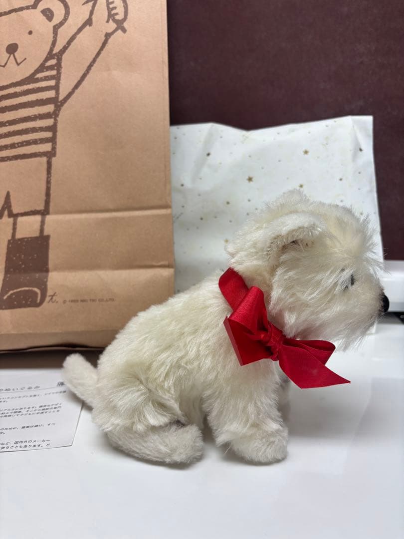 KOSEN ホワイト犬 ぬいぐるみ　[美品]