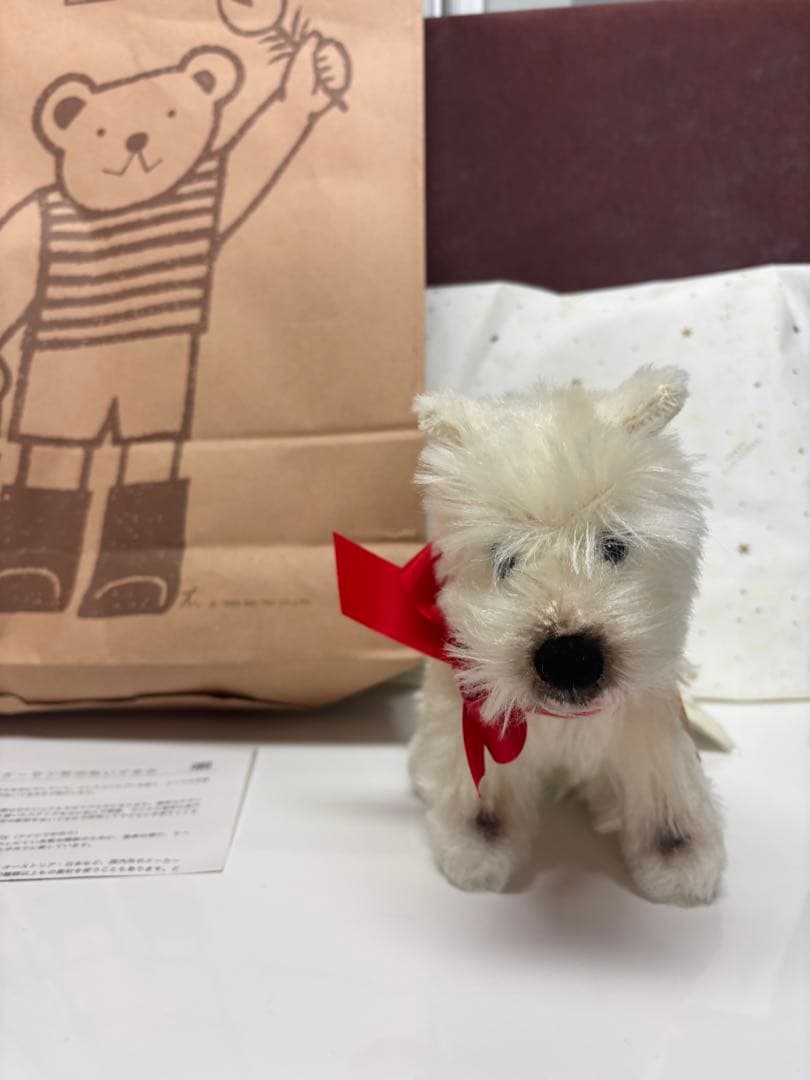 KOSEN ホワイト犬 ぬいぐるみ　[美品]