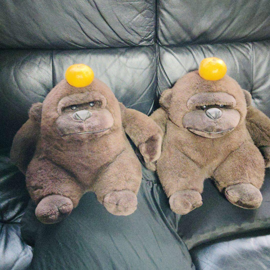 ブラウン ゴリラ ぬいぐるみ 2体セット