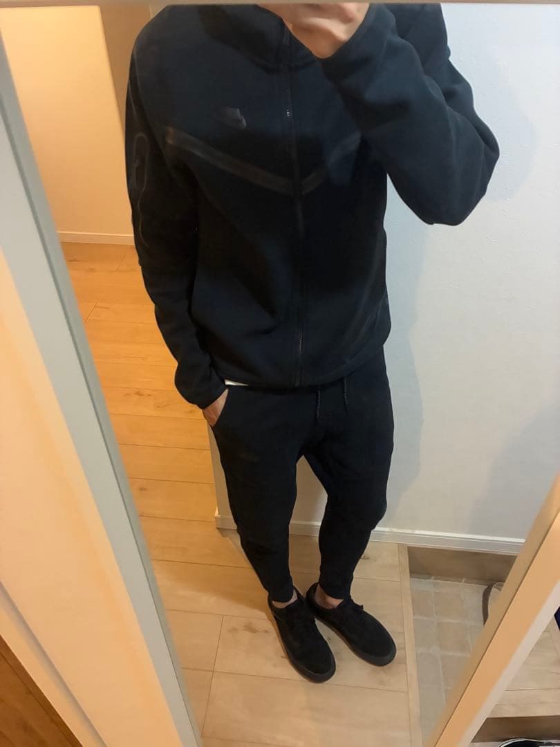 ナイキテックフリース　セットアップ　上下　ブラック　Mサイズ　黒タグ　国内正規品