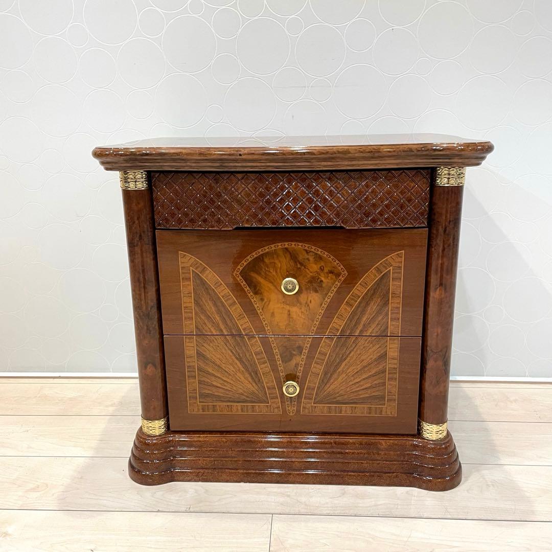 美品】イタリア製 サルタレッリ 象嵌 サイドチェスト 高級インテリア 収納