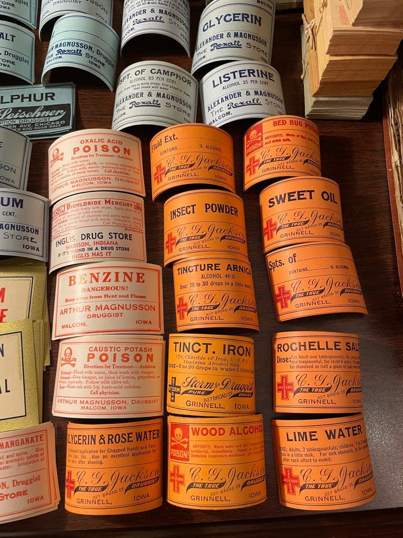 海外　ファーマシーラベル　75種各一枚計75枚　➕薬袋一枚　✖️3ラベル