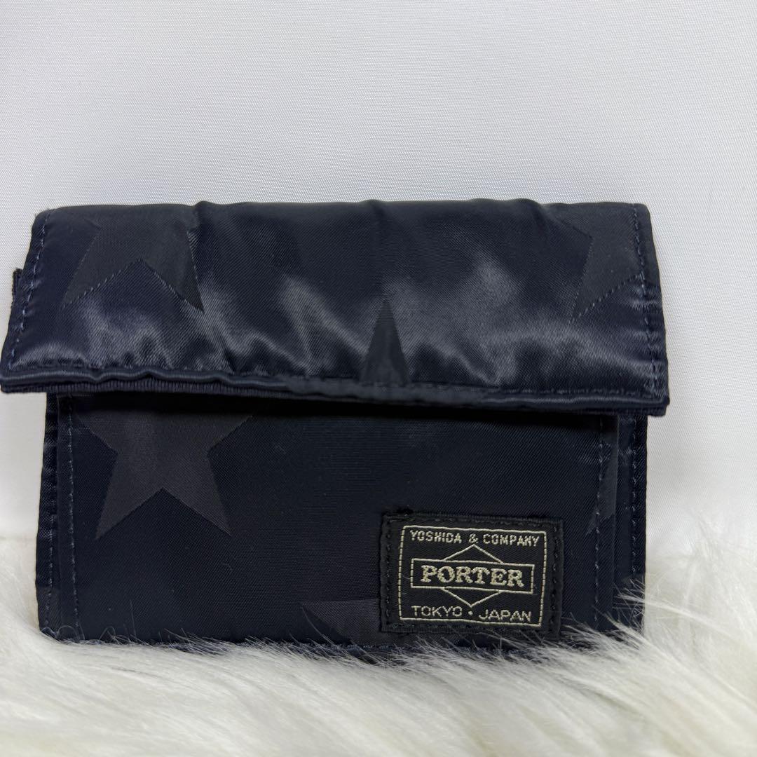 [未使用級] PORTER FLAG Wallet 三つ折財布 星