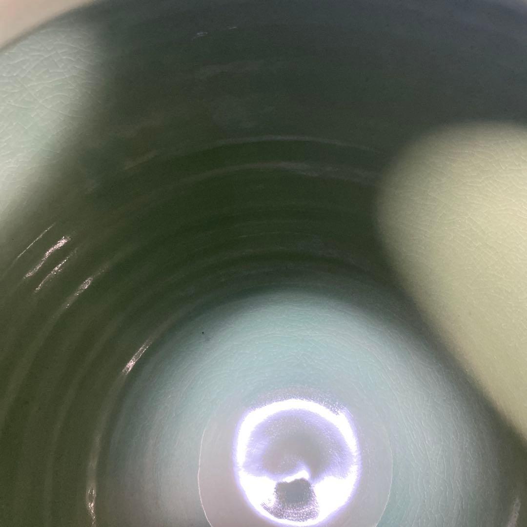 韓国 高麗 青磁 壺 搔き落とし 牡丹 1点 韓国 東谷窯 金正黙