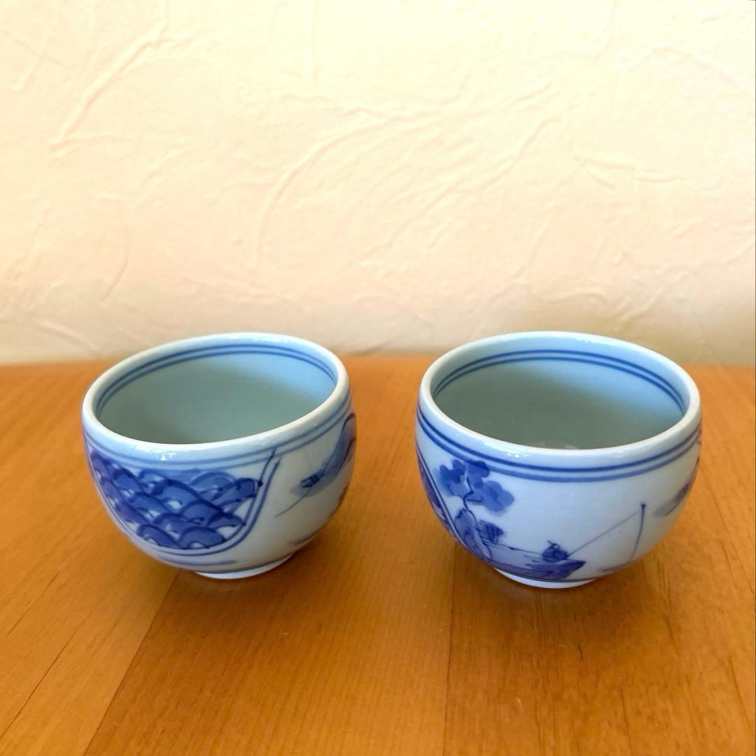 レトロ 山水画染付 角皿5枚 ＆ 小鉢2個 セット - メルカリ