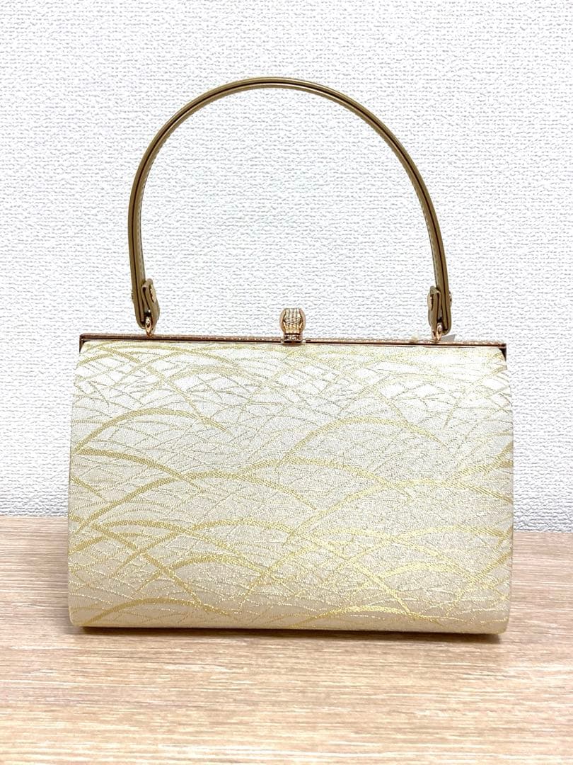 ☆新品未使用☆礼装用佐賀錦ゴールド系草履バッグセット　フリーサイズ