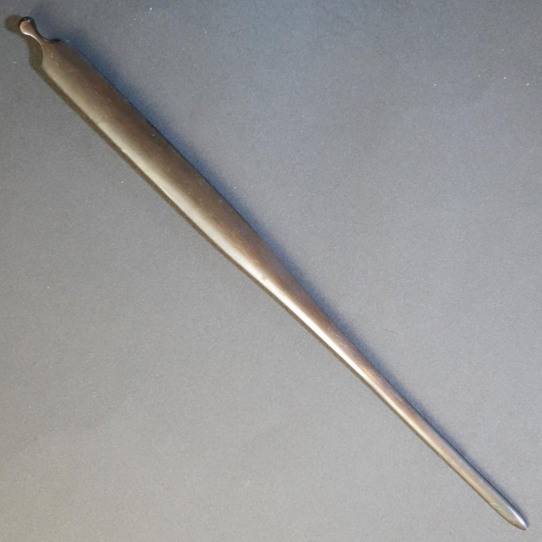 【 赤銅魚子地 祝飾図笄 】鍔 鐔 笄 日本刀 刀装具 武具 骨董 アンティーク