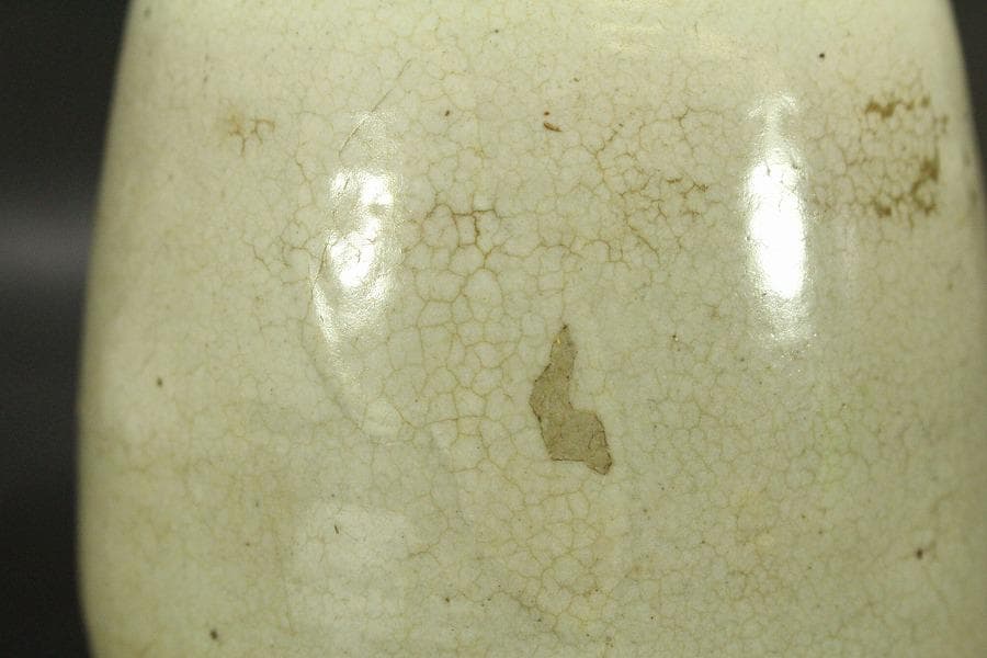 骨董 李朝 白磁 瓶 時代物(A445)