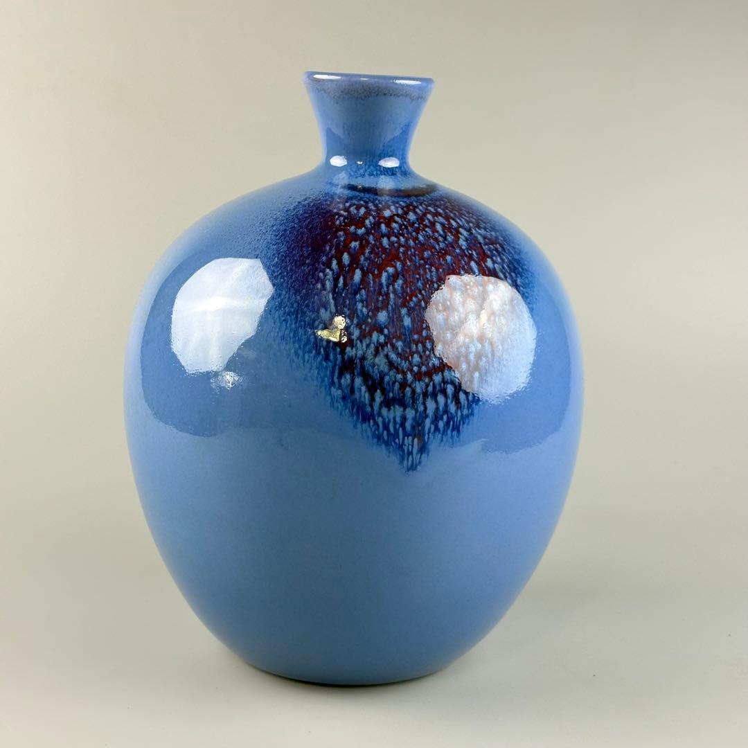 日展作家 有田焼 前田泰昭 辰砂 釣窯 壷 共箱 泰明窯 壺