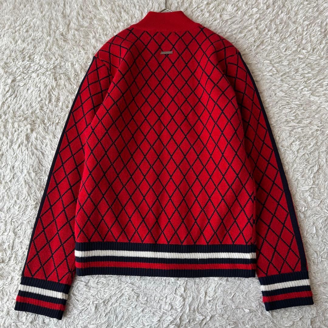 アンパスィ 防風ブルゾン ニットジャケット ジップ ハイネック ゴルフウェア M