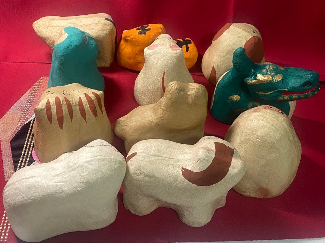 レア 上山張子 ぞう六 蔵六面工房 干支 張り子 置物 11干支 - メルカリ