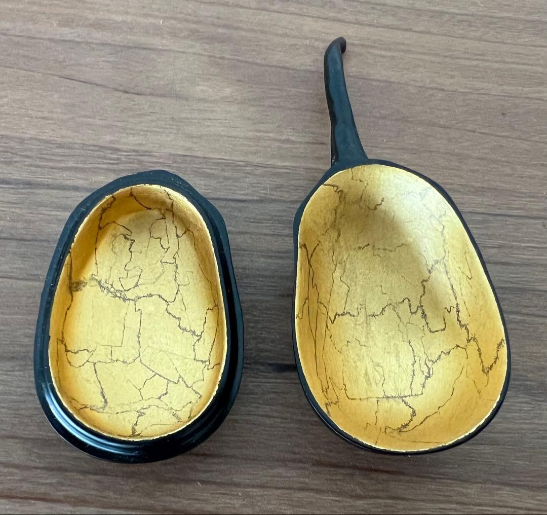 乾漆丸茄子香合 内金塗 茶道具 共箱付き 箱書き有