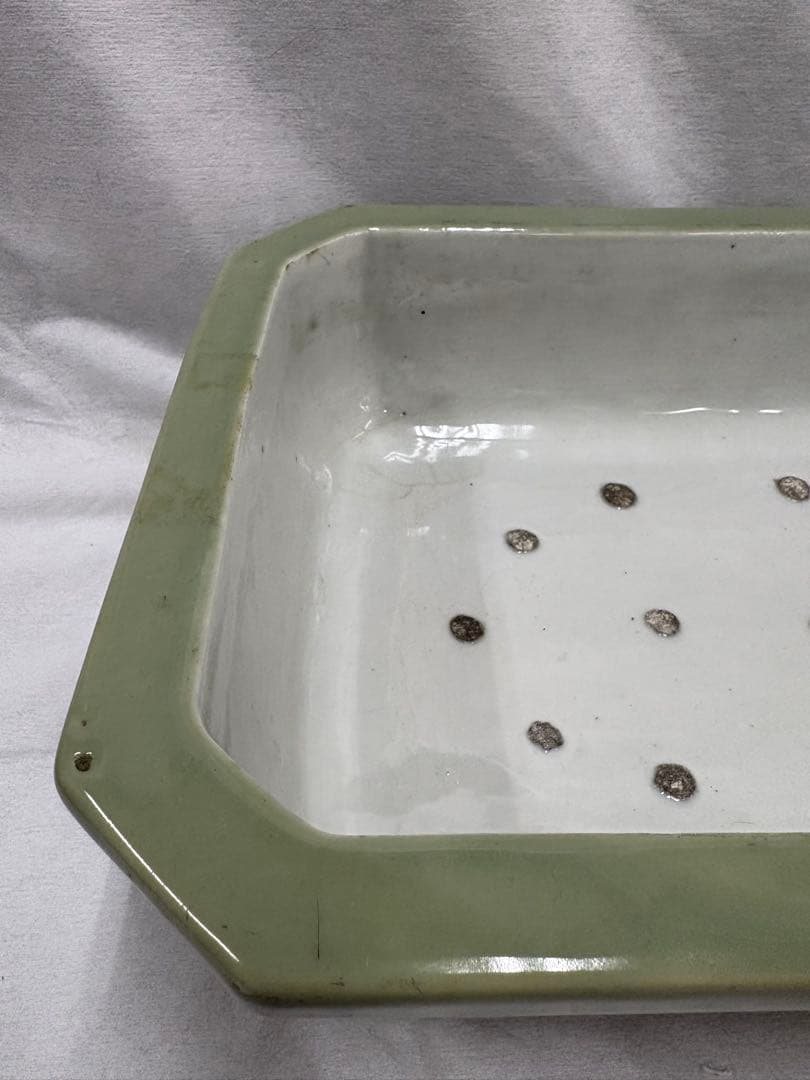 水盤　青磁　盆栽鉢　陶磁器　工芸品