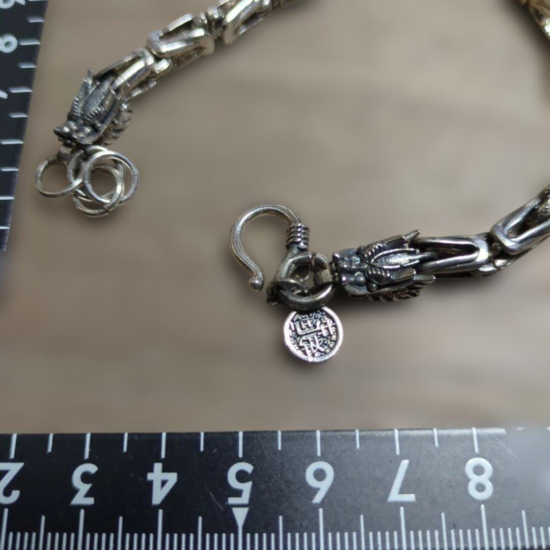 ドラゴンモチーフ シルバーブレスレット シルバー 925 ①