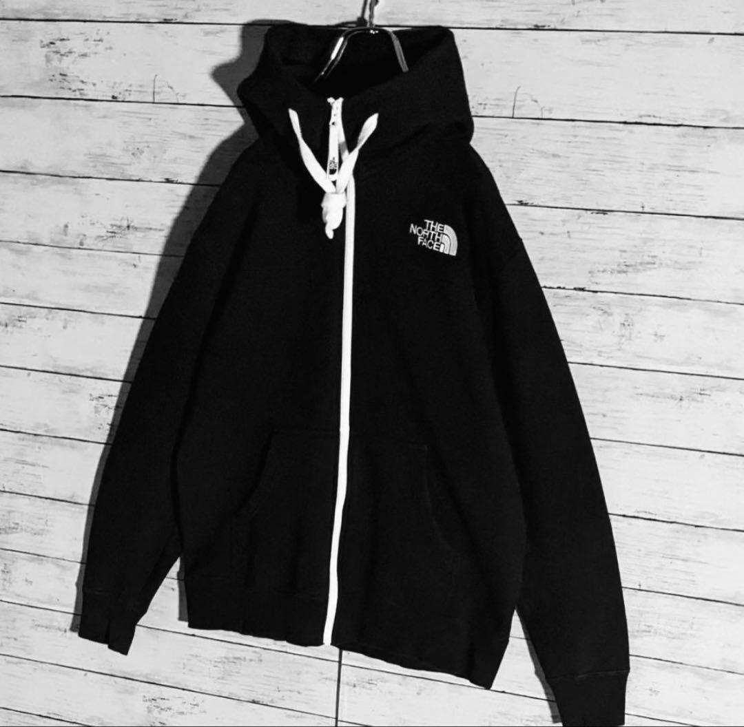 『美品』THE NORTH FACE 黒ジップパーカーL