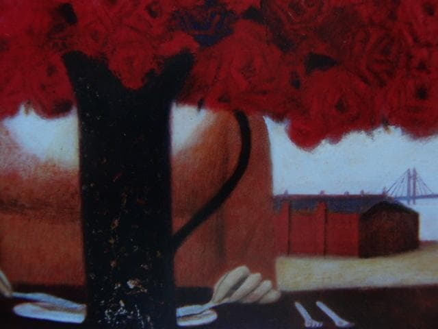 佐々木 豊 【港のレストラン】 希少画集画、状態良好、新品高級額装付
