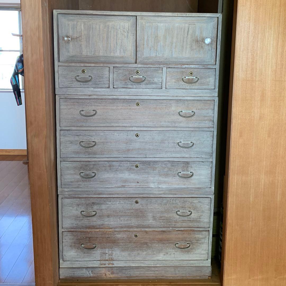 アンティーク家具 古道具 古家具 桐箪笥 桐タンス 3分割 L108389907