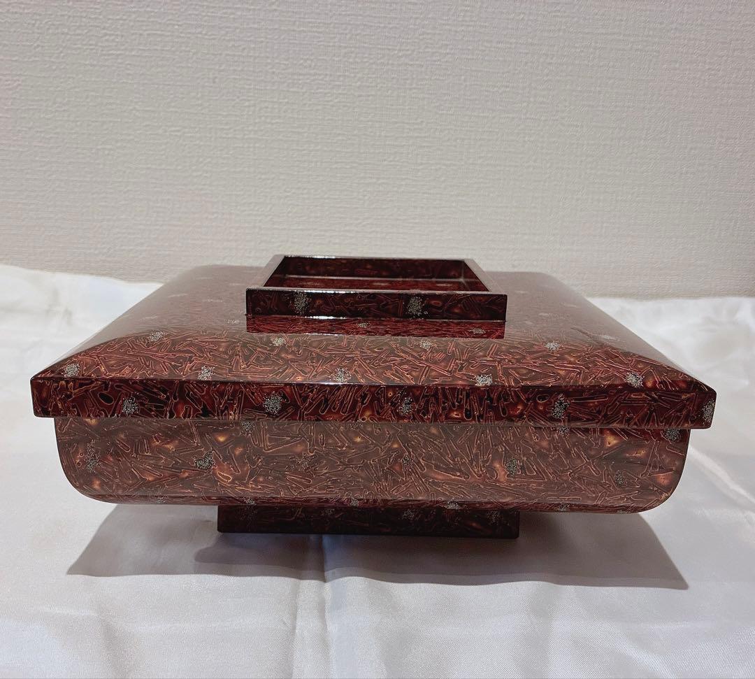 アンティーク品(明治)1段 若狭塗り お重 蓋付き