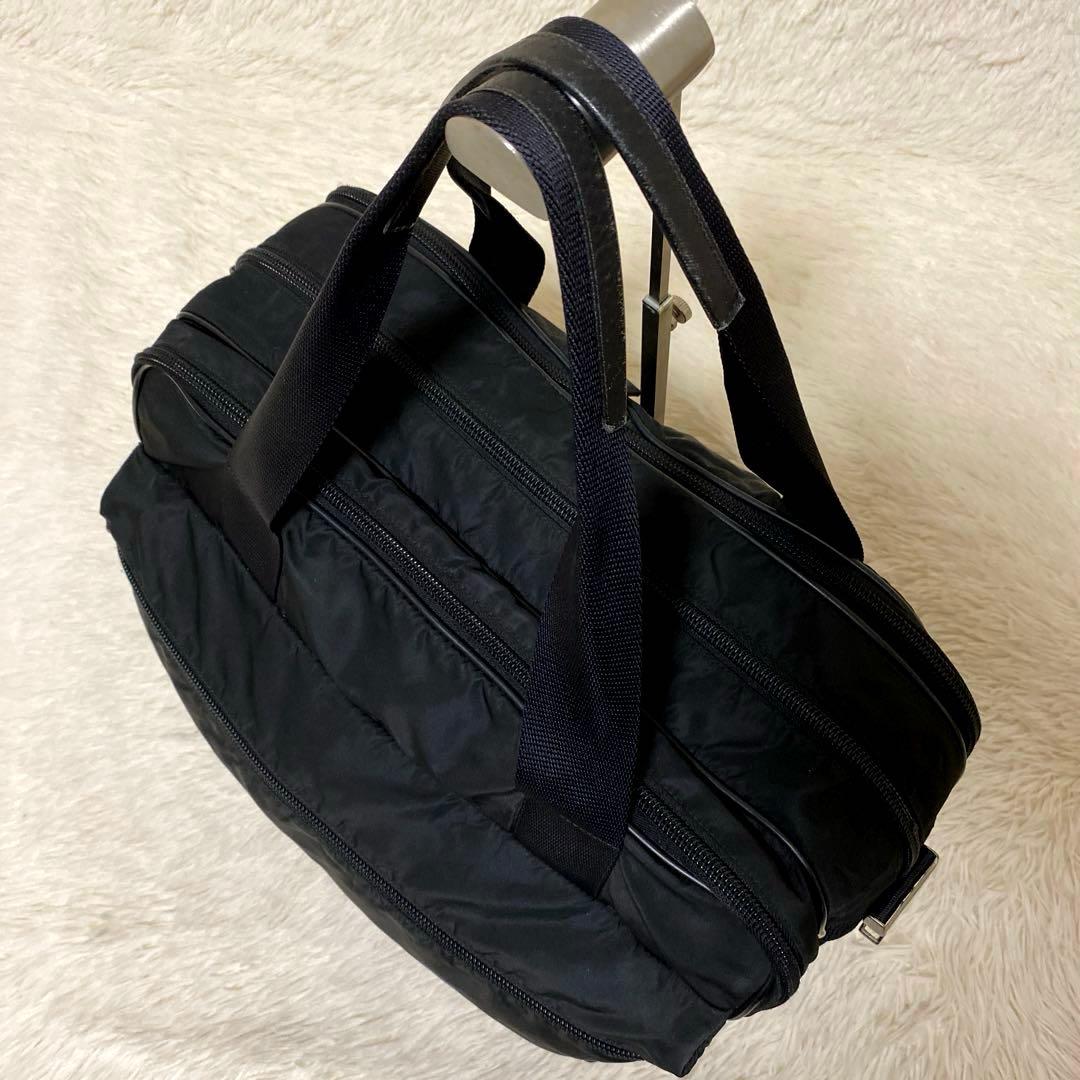 PRADA エクスパンダブル ナイロン ブリーフケース ビジネス バッグ 黒