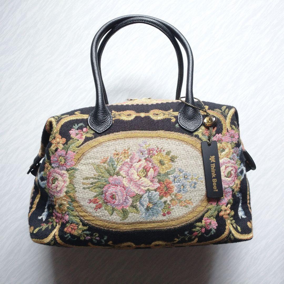 【新品】シンクビー ゴブラン織り ボストン/ハンドバッグ/ハンドバッグ